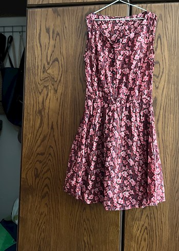 Pembe Desenli Pilili Uzun Hamile Eteği - Görsel 3