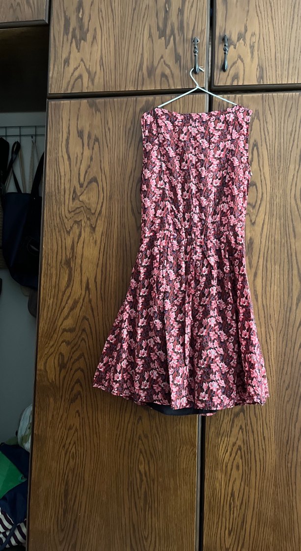 Pembe Desenli Pilili Uzun Hamile Eteği - Görsel 2