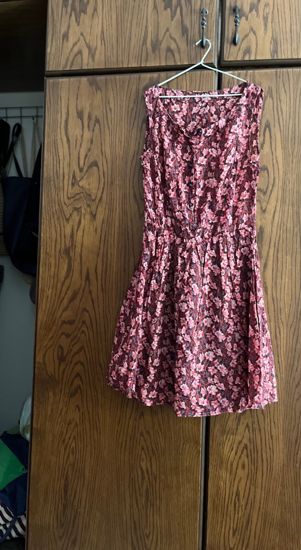 Pembe Desenli Pilili Uzun Hamile Eteği - Görsel 3