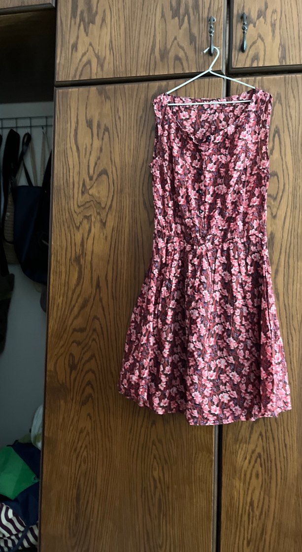 Pembe Desenli Pilili Uzun Hamile Eteği - Görsel 4