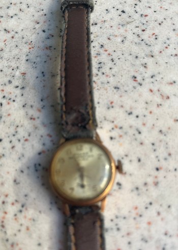 Beden kahverengi Renk Bej Vintage Kadın Saati, Kemerli
