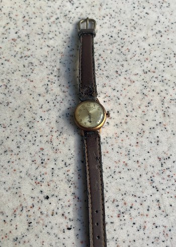 Sterling silver Bej Vintage Kadın Saati, Kemerli