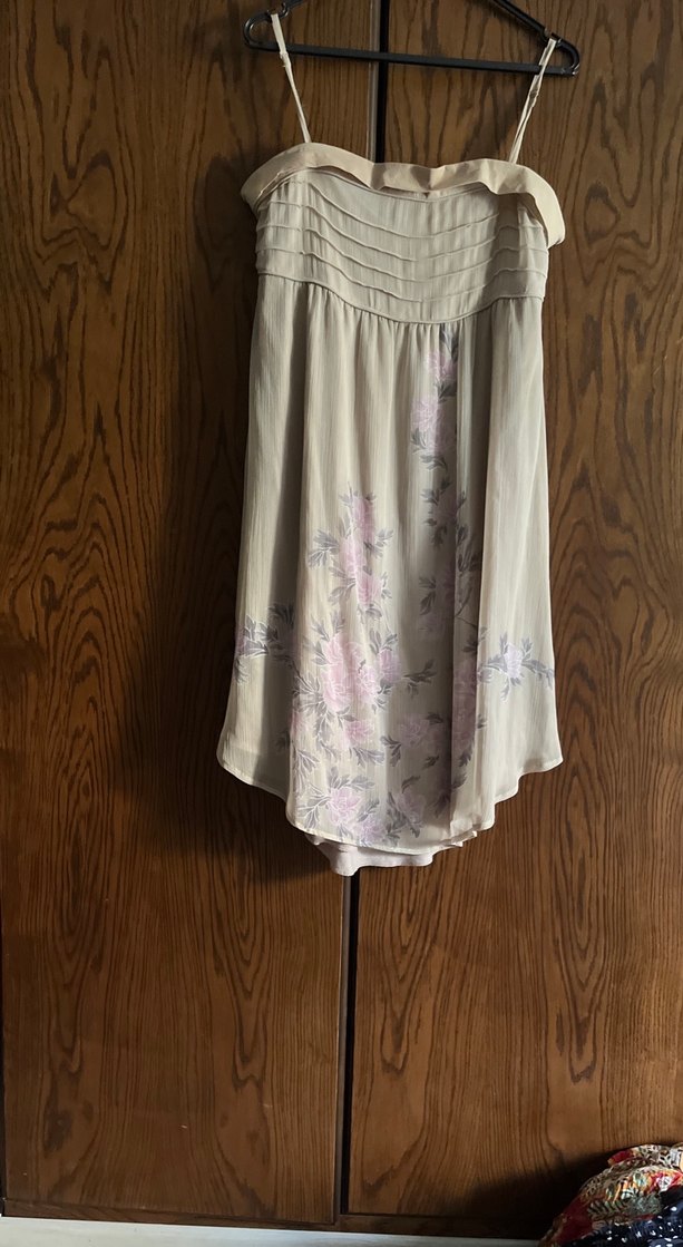 Bej Nakışlı Bohem Midi Hamile Eteği - Görsel 3