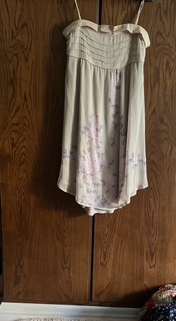 Bej Nakışlı Bohem Midi Hamile Eteği - Görsel 4