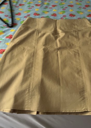 Bej Pilili Midi Hamile Eteği - Görsel 3