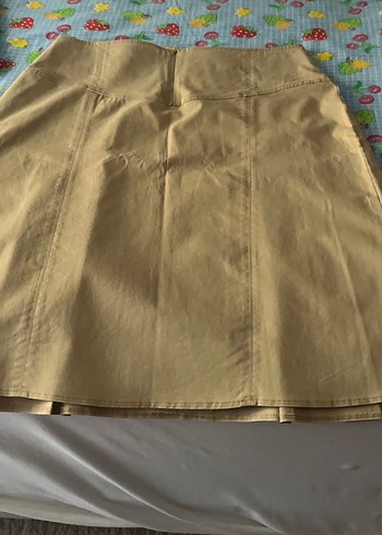 Bej Pilili Midi Hamile Eteği - Görsel 2