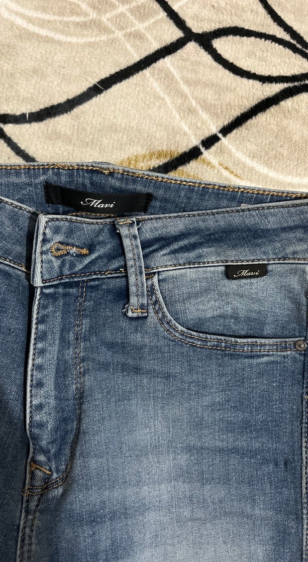Gri Mavi Kadın Denim Pantolon - Görsel 2