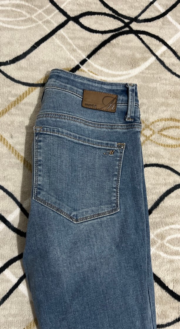 Gri Mavi Kadın Denim Pantolon - Görsel 3