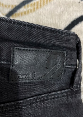 Siyah Kadın Loose Fit Midi Denim Jean - Görsel 4