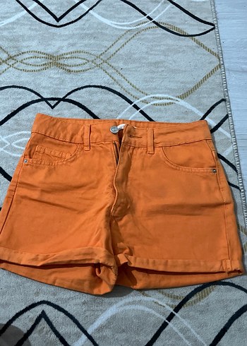 Kadın Parlak Kahverengi Mini Şort - Görsel 3