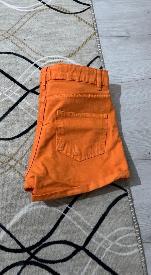 Kadın Parlak Kahverengi Mini Şort - Görsel 2