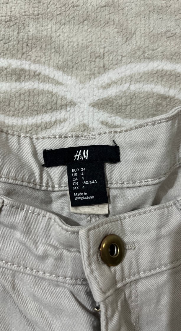 Pamuklu Bej Mini Şort - Görsel 3