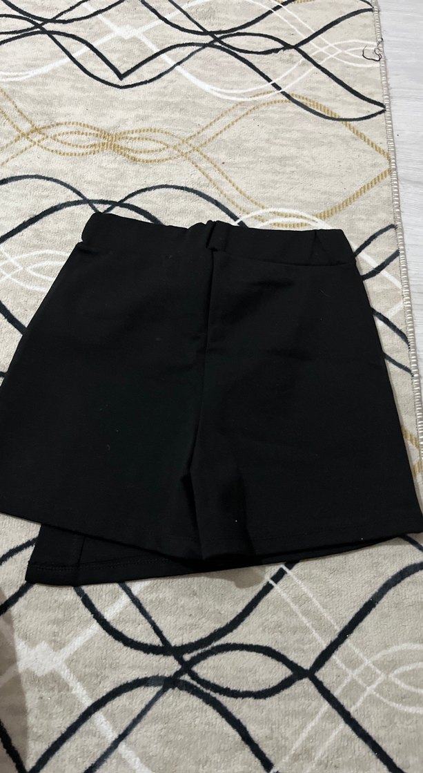 Düz Siyah Mini Pilili Etek - Görsel 2