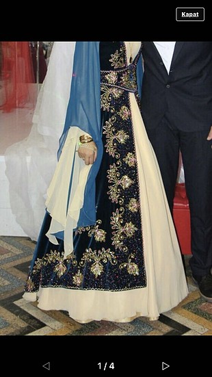 Kinalik kadife kaftan