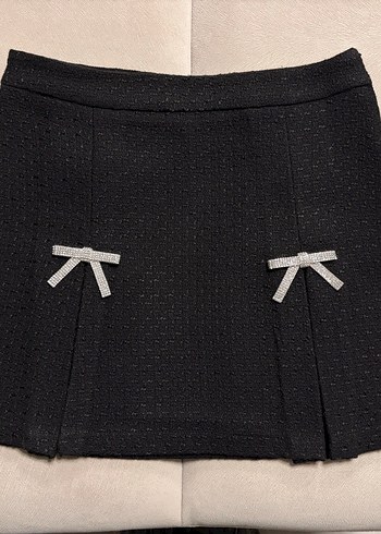 Siyah Fiyonklu Tüvit Etek  - Görsel 4