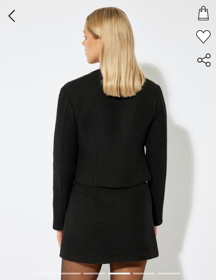 Siyah Fiyonklu Tüvit Etek  - Görsel 3