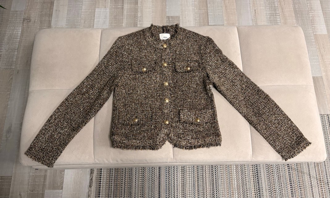 Kahverengi Gold Düğme Detaylı Tüvit Püsküllü Ceket  - Görsel 4