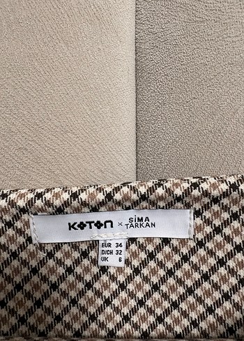 Bej-Kahverengi Ekose Pilili Kemerli Şort-Etek - Görsel 6