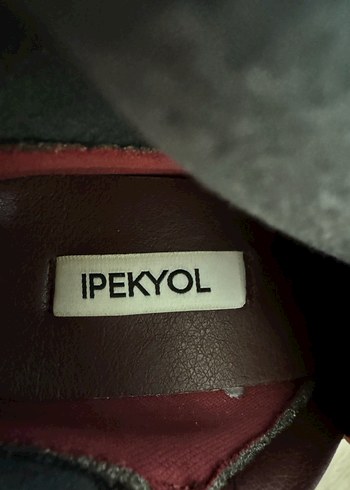 İpekyol Bordo (Burgundy) Suni Deri Topuklu Çizme - Görsel 7