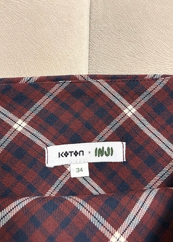 Bordo Ekose Pileli Etek  - Görsel 8