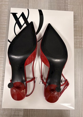 Mango Kırmızı Tokalı Stiletto Topuklu Ayakkabı - Görsel 8