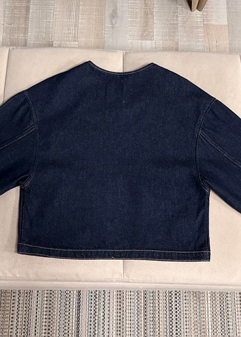 Mango Düğme Detaylı Lacivert Denim Ceket - Görsel 6