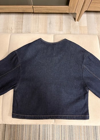 Mango Düğme Detaylı Lacivert Denim Ceket - Görsel 8