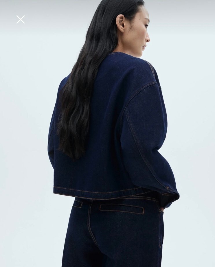 Mango Düğme Detaylı Lacivert Denim Ceket  - Görsel 2