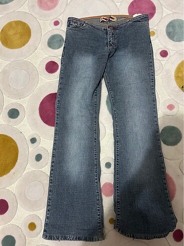 Y2k pantolon gerçek vintage düşük bel jean