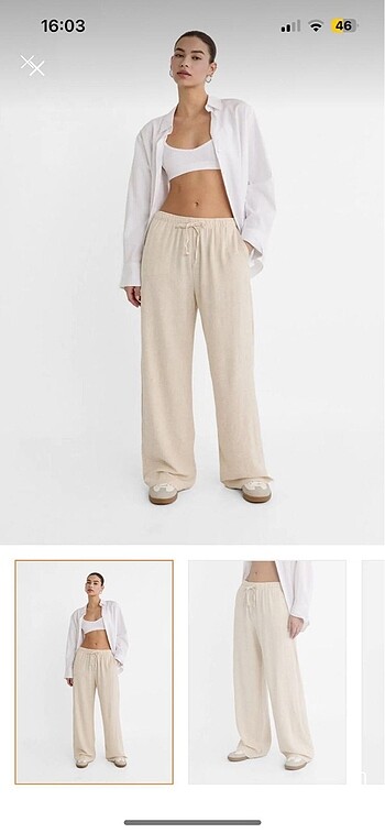 Stradivarius keten pantolon