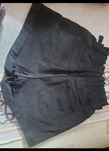 36 Beden siyah Renk Bershka siyah kadın kot şort