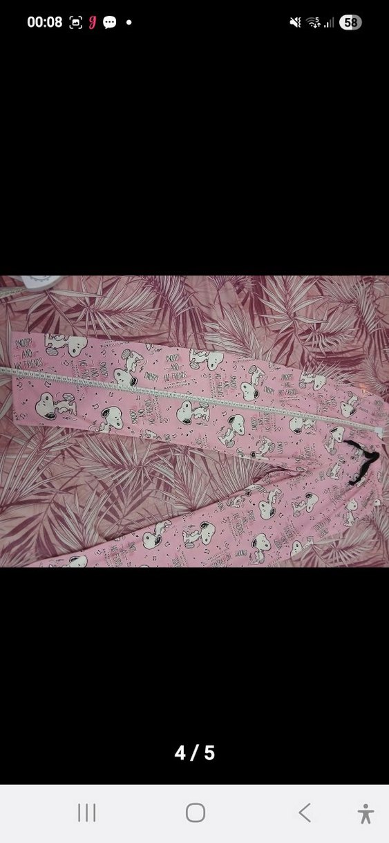 Pembe Baskılı pijama - Görsel 4