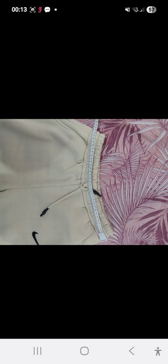 Beyaz Rahat Kesim Nike Eşofman Altı - Görsel 5