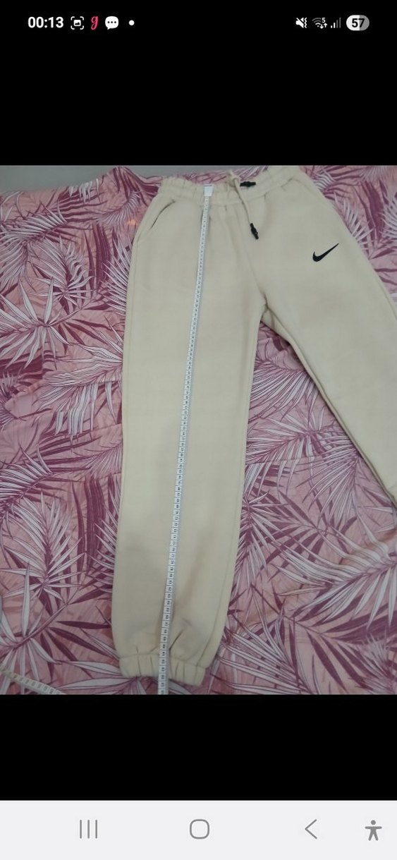 Beyaz Rahat Kesim Nike Eşofman Altı - Görsel 3