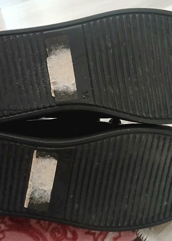 Siyah Zincir Tokalı Goth Stiletto Topuklu Sneakers - Görsel 6