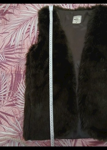 Kahverengi Kürklü Kadın Yelek - Görsel 2