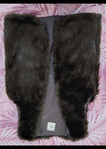 Kahverengi Kürklü Kadın Yelek - Görsel 3