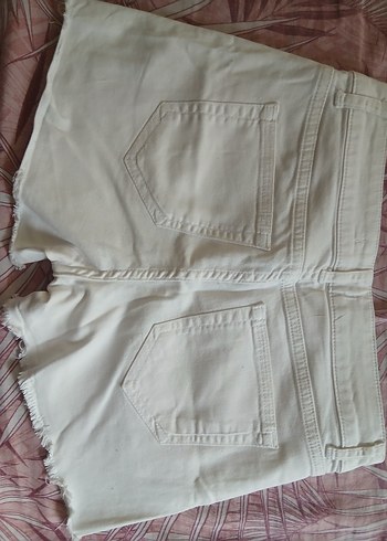 Dantel Detaylı Beyaz Mini Kadın Şort - Görsel 6