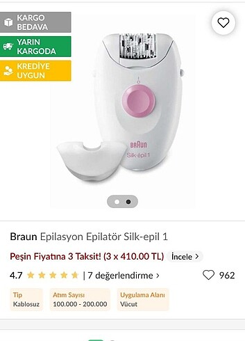 Braun epilasyon aleti - Görsel 2