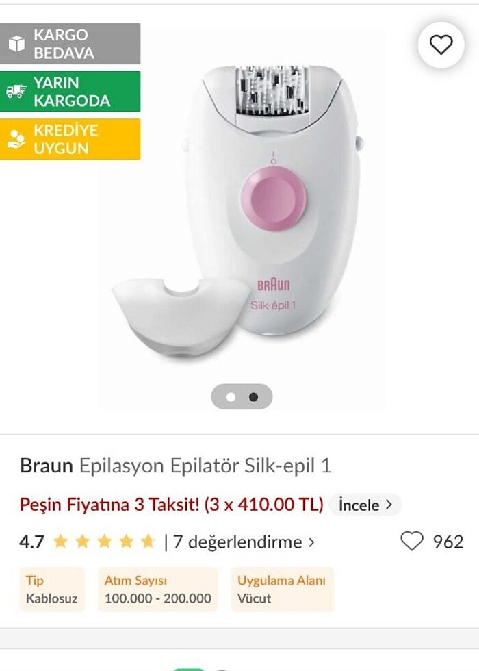 Braun epilasyon aleti - Görsel 2