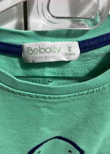 5 Yaş Beden Yeşil Erkek Çocuk Baskılı Sweatshirt