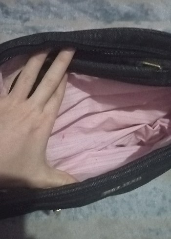 Siyah Kadın Kot Çanta Fermuarlı - Görsel 2