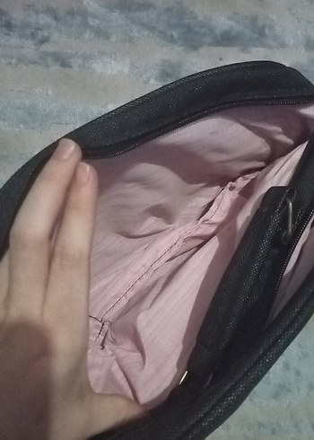 Siyah Kadın Kot Çanta Fermuarlı - Görsel 3