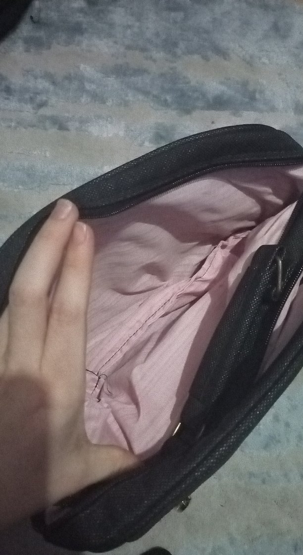 Siyah Kadın Kot Çanta Fermuarlı - Görsel 3