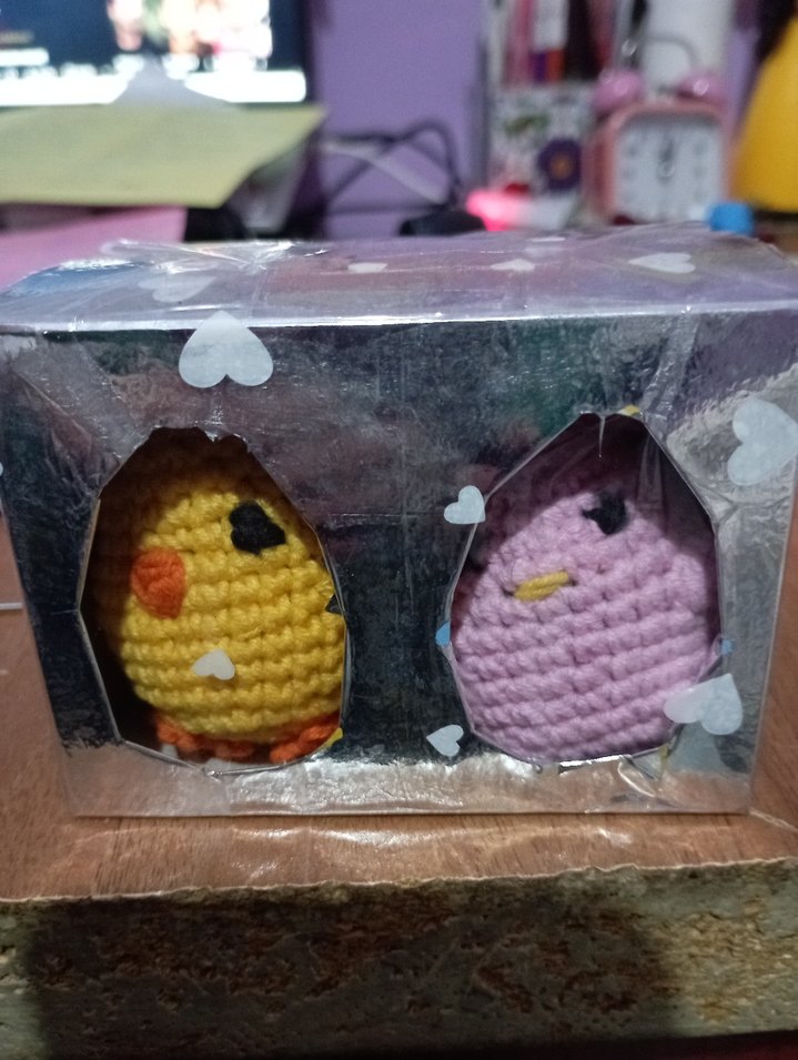 Renkli Örgü Tavşan ve Civciv Anahtarlık - Görsel 3