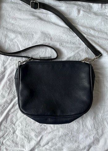 Siyah Deri Fermuarlı  Kadın Çantası - Görsel 2