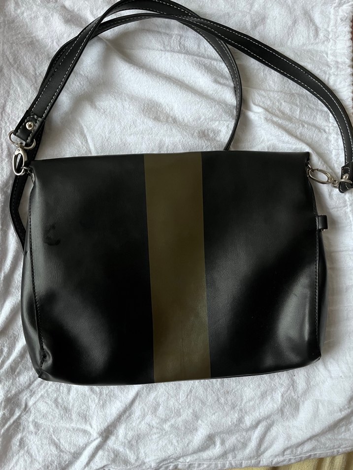 Siyah Deri Kadın Omuz Çantası - Görsel 2