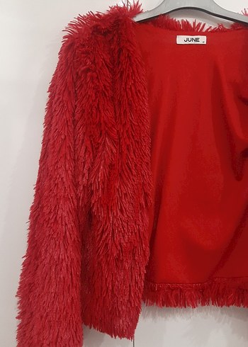 Kırmızı June marka hırka - Görsel 3