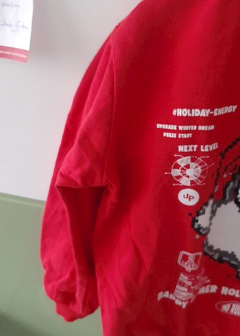 Kırmızı Baskılı Erkek Çocuk Sweatshirt - Görsel 6