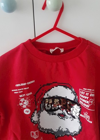 Kırmızı Baskılı Erkek Çocuk Sweatshirt - Görsel 2